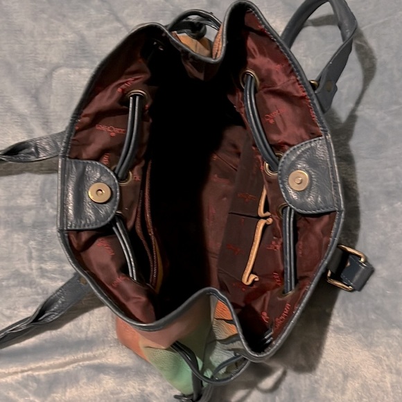 Anuschka Hand-Painted Leather Drawstring Satchel - Picture 3 of 8